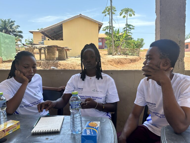 Participant discussing assignment given