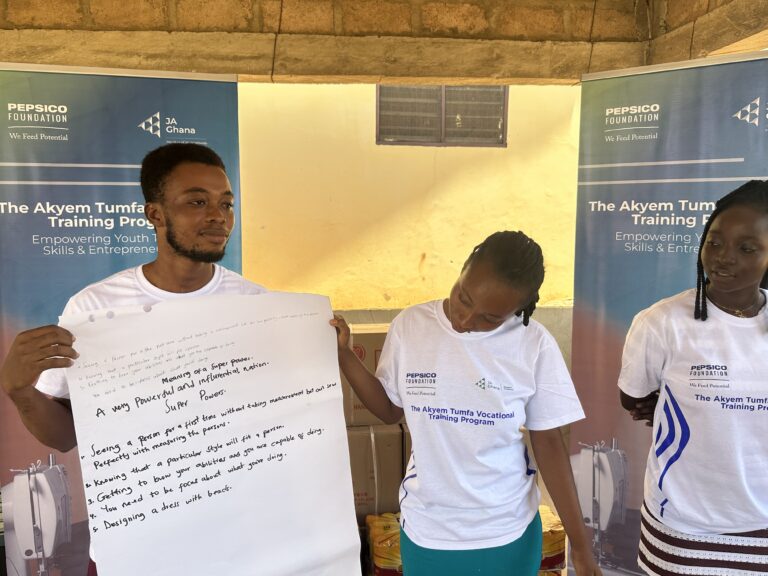 Participants teams explain ideas they came up with